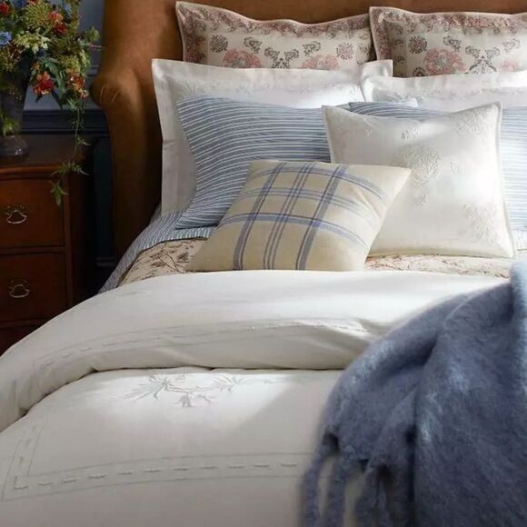 RALPH LAUREN ISLESBORO FERNHILL PAISLEY FLORAL 100% COTTON EUROPEAN SHAM CASES - Picture 10 of 11